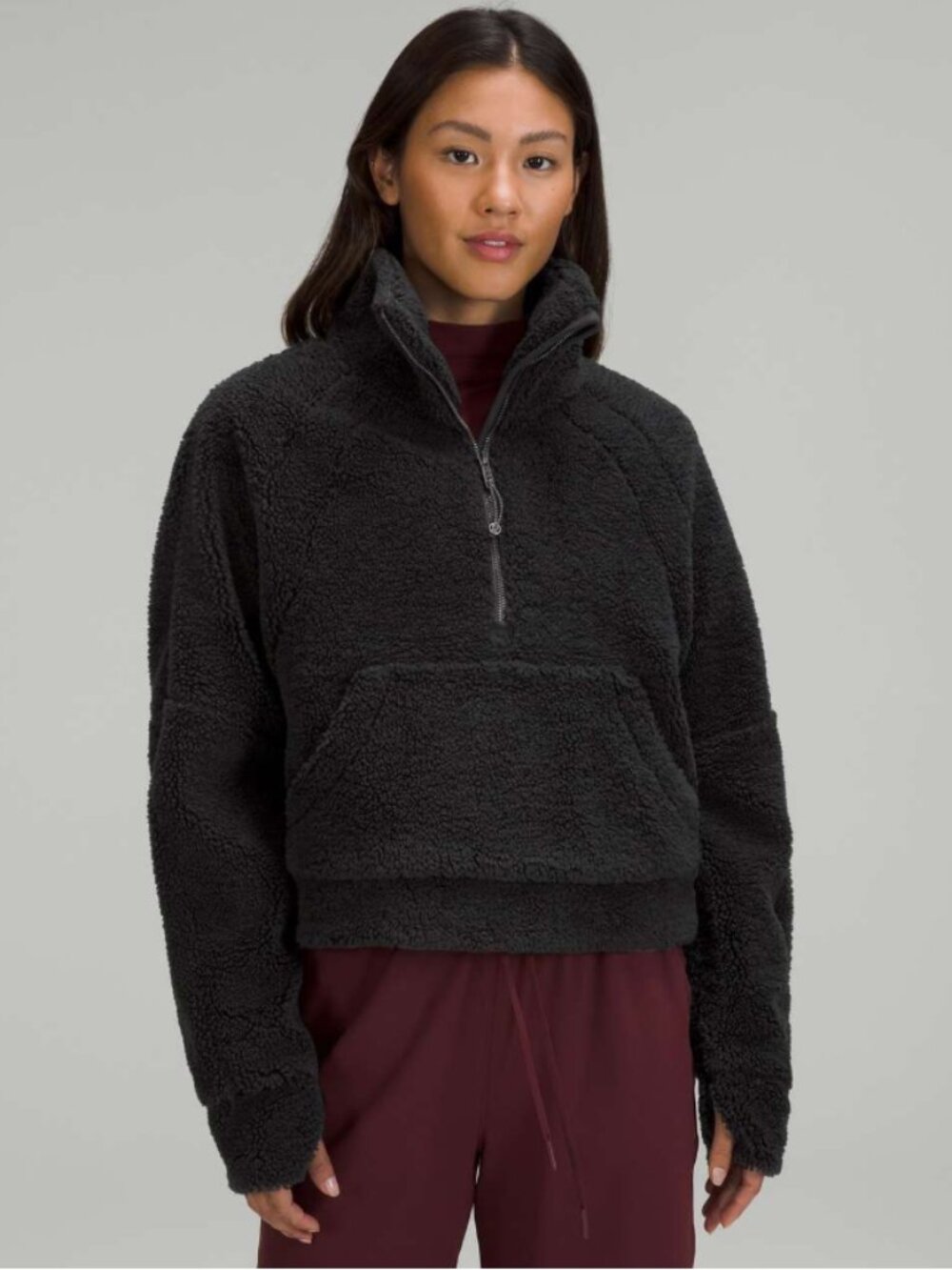 Lululemon Scuba Oversized Fleece Funnel Neck Black - Size XS/S